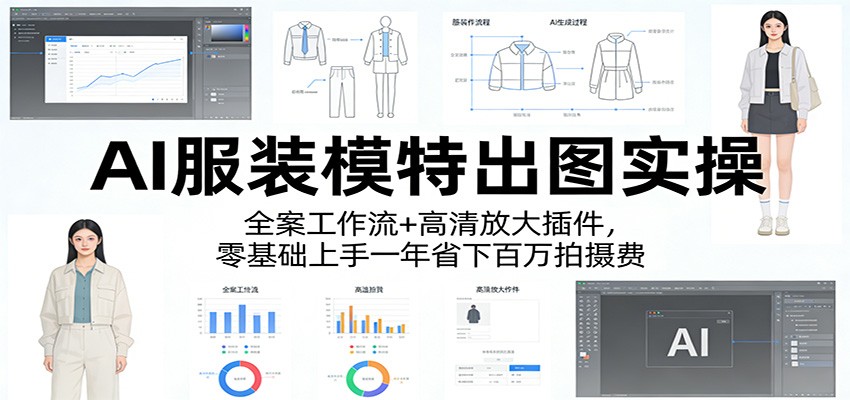 AI服装模特出图实操：全案工作流+ 高清放大插件，零基础上手一年省下百万拍摄费采购|汽车产业|汽车配件|机加工企业家交流社群中心