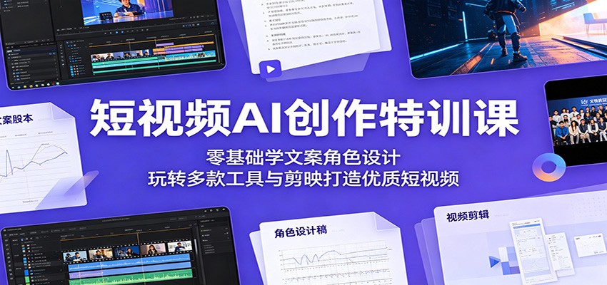 短视频AI创作特训课：零基础学文案角色设计，玩转多款工具与剪映打造优质短视频采购|汽车产业|汽车配件|机加工企业家交流社群中心