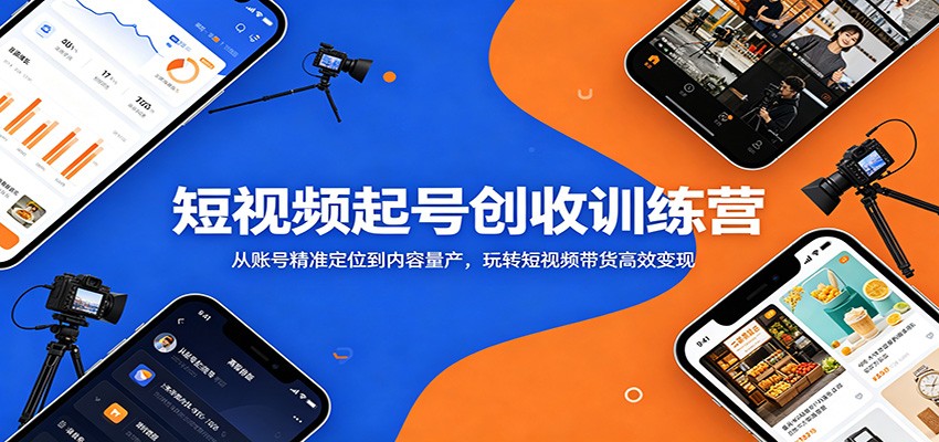 短视频起号创收训练营：从账号精准定位到内容量产，玩转短视频带货高效变现采购|汽车产业|汽车配件|机加工企业家交流社群中心