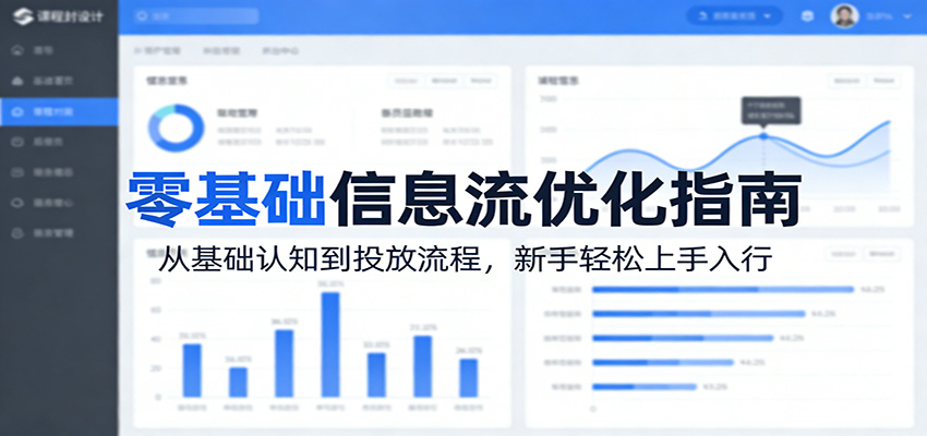 零基础信息流优化指南：从基础认知到投放流程，新手轻松上手入行采购|汽车产业|汽车配件|机加工企业家交流社群中心
