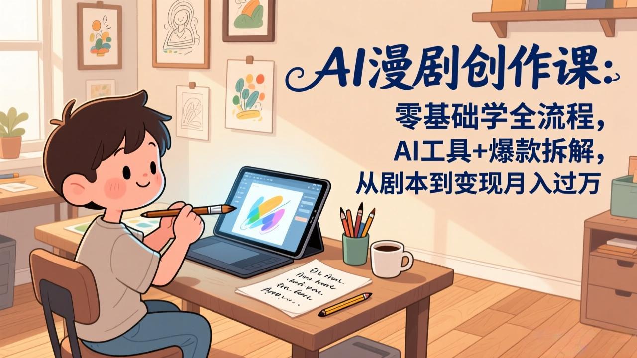 AI漫剧创作课:零基础学全流程,AI工具+爆款拆解,从剧本到变现月入过万采购|汽车产业|汽车配件|机加工蚂蚁智酷企业交流社群中心