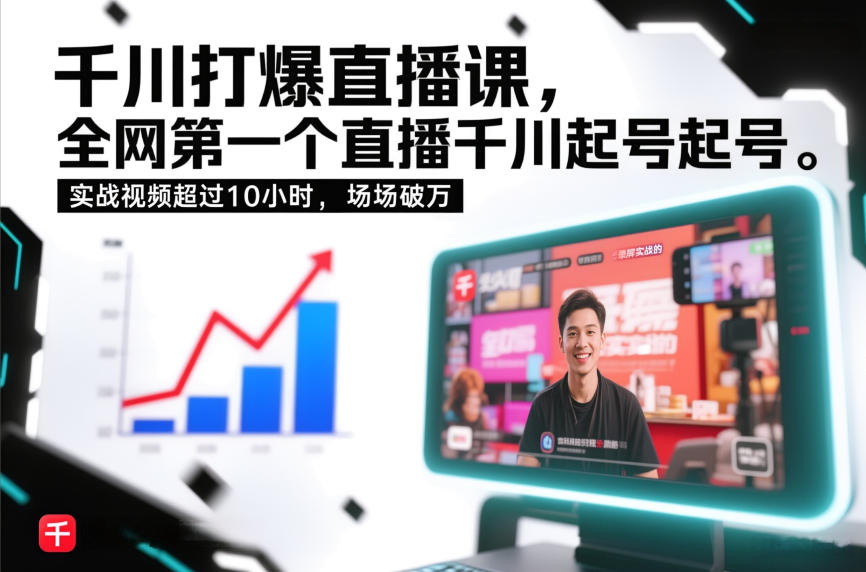 千川打爆直播课，全网第一个直播千川起号录屏实战的，实战视频超过10小时，场场破万采购|汽车产业|汽车配件|机加工蚂蚁智酷企业交流社群中心