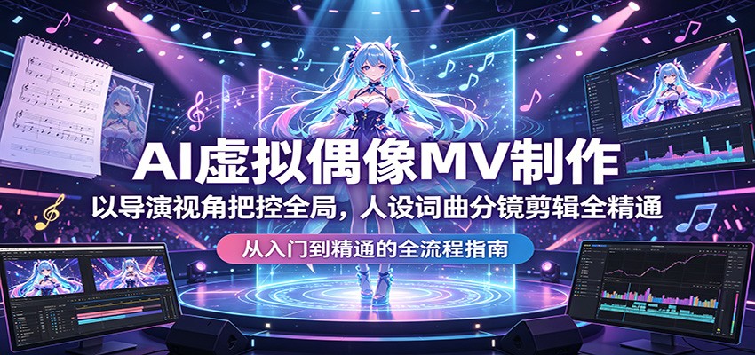 AI虚拟偶像MV制作：以导演视角把控全局，人设词曲分镜剪辑全精通采购|汽车产业|汽车配件|机加工企业家交流社群中心