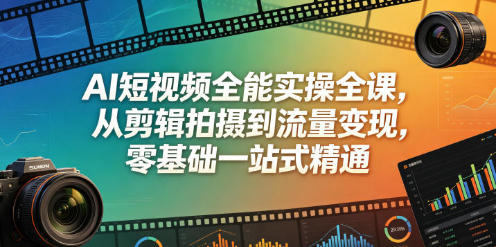 AI短视频全能实操全课,从剪辑拍摄到流量变现,零基础一站式精通采购|汽车产业|汽车配件|机加工企业家交流社群中心