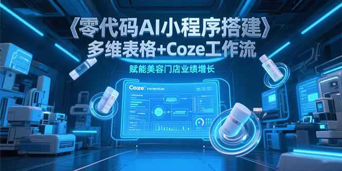 零代码AI小程序搭建，多维表格+Coze工作流，赋能美容门店业绩增长采购|汽车产业|汽车配件|机加工蚂蚁智酷企业交流社群中心
