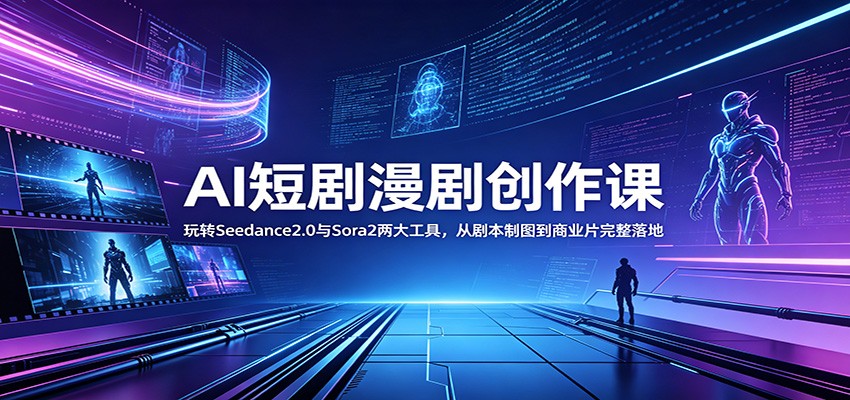 AI短剧漫剧创作课：玩转Seedance2.0与 Sora2两大工具，从剧本制图到商业片完整落地采购|汽车产业|汽车配件|机加工企业家交流社群中心