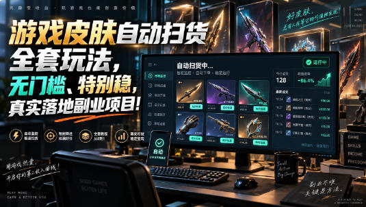 游戏皮肤自动扫货全套玩法,无门槛、特别稳,真实落地副业项目!【揭秘】采购|汽车产业|汽车配件|机加工企业家交流社群中心