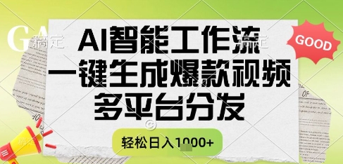 AI智能工作流,一键生成书单号爆款视频,多平台分发,每日收益多张【揭秘】采购|汽车产业|汽车配件|机加工蚂蚁智酷企业交流社群中心