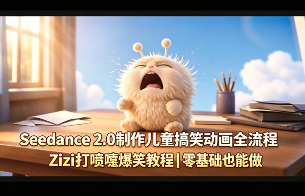 Seedance 2.0制作儿童搞笑动画全流程Zizi打喷嚏爆笑教程｜零基础也能做采购|汽车产业|汽车配件|机加工企业家交流社群中心