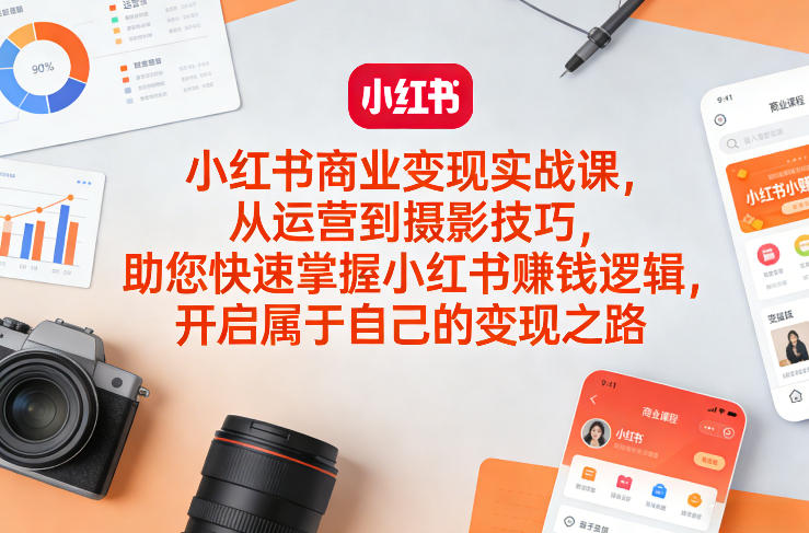 小红书商业变现实战课，从运营到摄影技巧，助您快速掌握小红书賺钱逻辑，开启属于自己的变现之路采购|汽车产业|汽车配件|机加工企业家交流社群中心