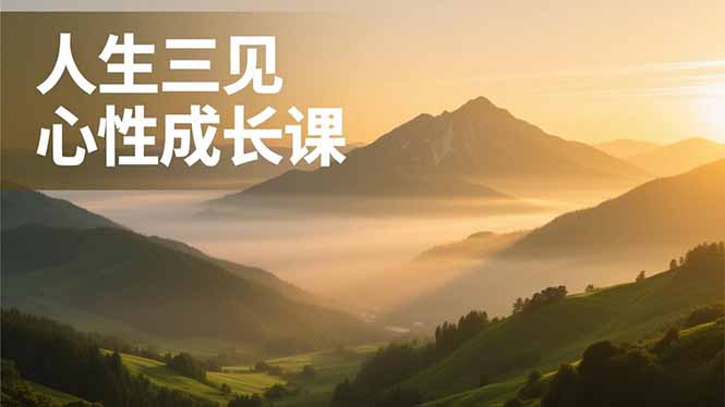 人生三见心性成长课，见天地众生自己，搞透人性安顿身心，活出清晰自我，内在富足无价采购|汽车产业|汽车配件|机加工蚂蚁智酷企业交流社群中心