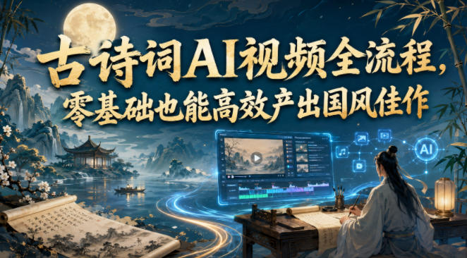 古诗词AI视频全流程,零基础也能高效产出国风佳作采购|汽车产业|汽车配件|机加工企业家交流社群中心