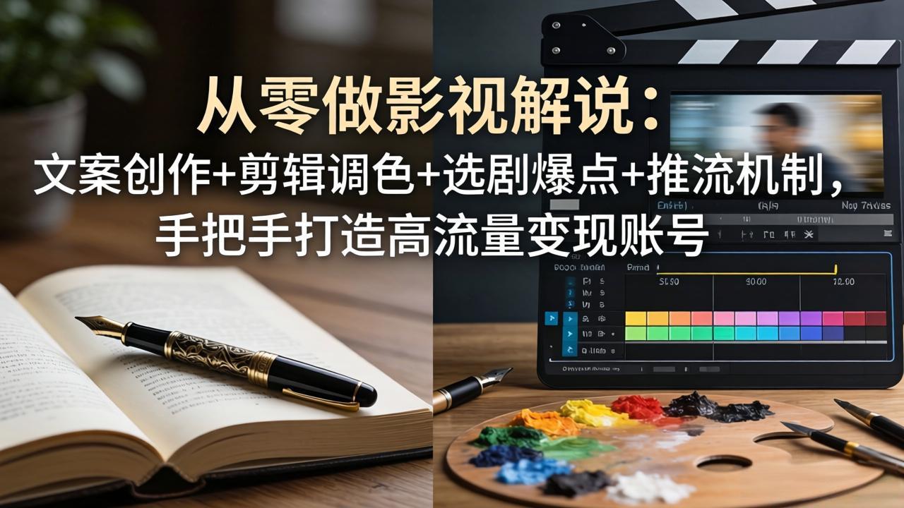 从零做影视解说：文案创作+剪辑调色+选剧爆点+推流机制，手把手打造高流量变现账号采购|汽车产业|汽车配件|机加工企业家交流社群中心