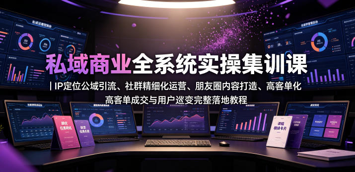 私域商业全系统实操课|IP定位公域引流、社群精细化运营、朋友圈内容打造、高客单成交与用户裂变完整落地教程采购|汽车产业|汽车配件|机加工企业家交流社群中心