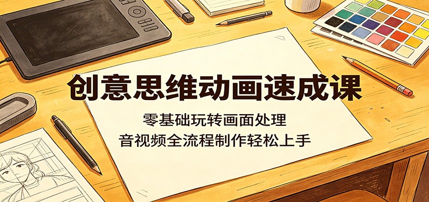 创意思维动画速成课：零基础玩转画面处理，音视频全流程制作轻松上手采购|汽车产业|汽车配件|机加工企业家交流社群中心
