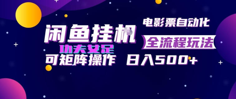 闲鱼挂G卖电影票自动全流程玩法,可矩阵操作,轻松日入500+【揭秘】采购|汽车产业|汽车配件|机加工企业家交流社群中心
