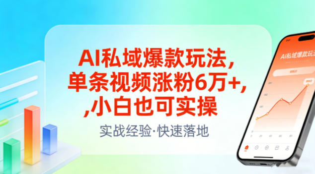 AI私域爆款玩法,单条视频涨粉6W+,小白也可实操采购|汽车产业|汽车配件|机加工蚂蚁智酷企业交流社群中心