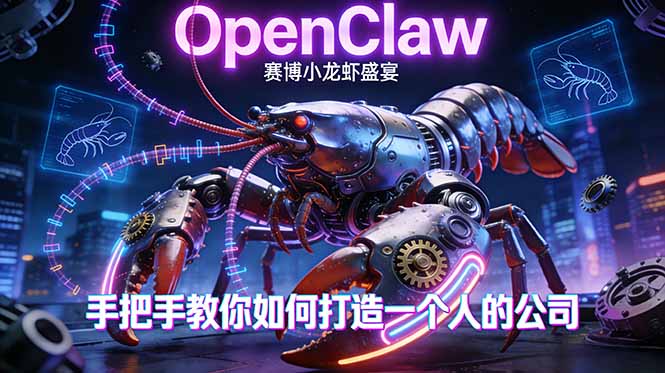 OpenClaw，小龙虾-从产品到爆款的成长之路，手把手教你如何打造一个人的公司采购|汽车产业|汽车配件|机加工企业家交流社群中心