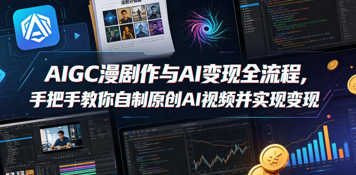 AIGC漫剧创作与AI变现全流程，手把手教你自制原创AI视频并实现变现采购|汽车产业|汽车配件|机加工企业家交流社群中心