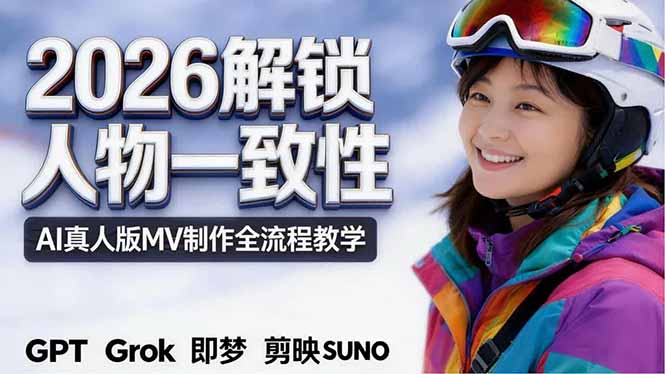 2026独创解锁人物一致性：AI真人版MV制作，不讲空话，不拼概念，全流程实操采购|汽车产业|汽车配件|机加工企业家交流社群中心