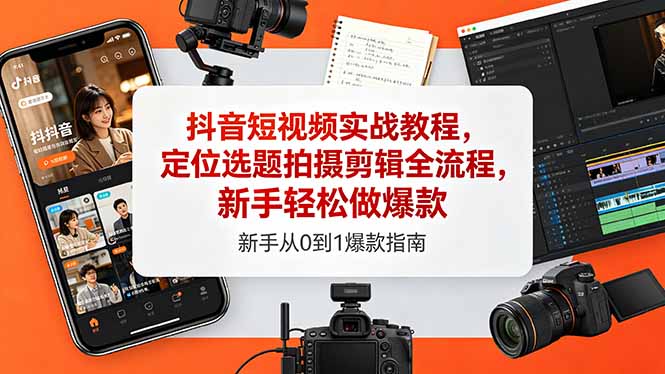 抖音短视频实战教程，定位选题拍摄剪辑全流程，新手轻松做爆款采购|汽车产业|汽车配件|机加工企业家交流社群中心