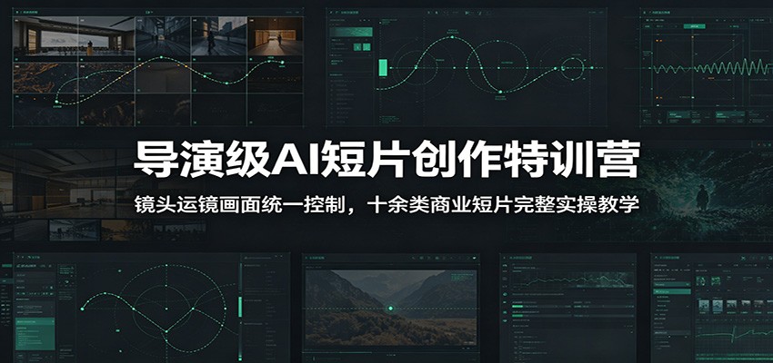 导演级AI短片创作特训营：镜头运镜画面统一控制，十余类商业短片完整实操教学(更新)采购|汽车产业|汽车配件|机加工企业家交流社群中心