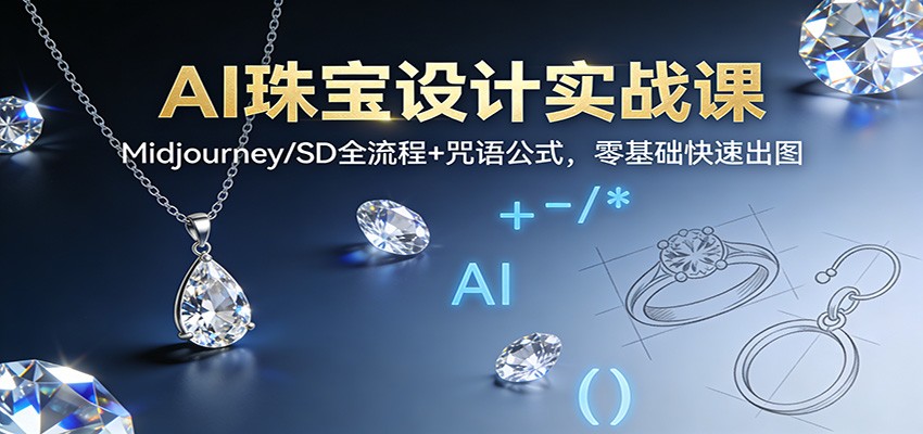 AI珠宝设计实战课:Midjourney/SD全流程+咒语公式,零基础快速出图采购|汽车产业|汽车配件|机加工蚂蚁智酷企业交流社群中心