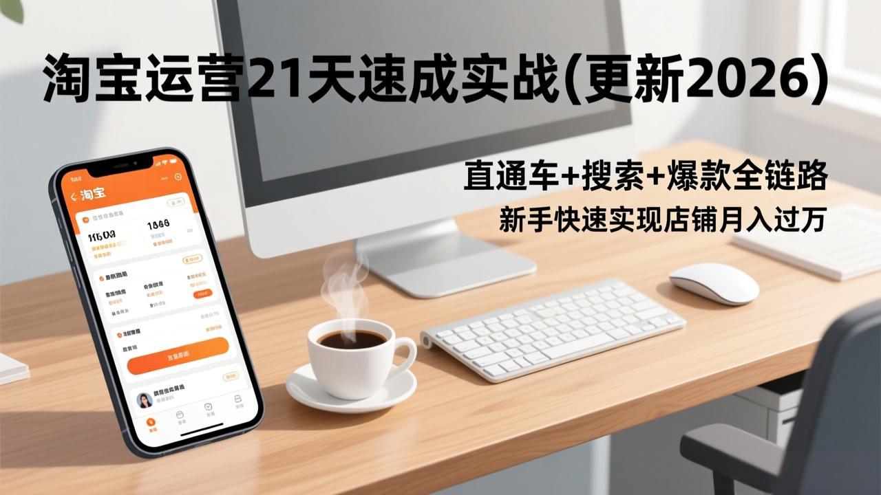 淘宝运营21天速成实战(更新2026采购|汽车产业|汽车配件|机加工蚂蚁智酷企业交流社群中心