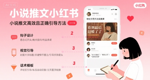 小说推文小红书高转化引导方法实操课，小说推文高效且正确引导方法采购|汽车产业|汽车配件|机加工蚂蚁智酷企业交流社群中心