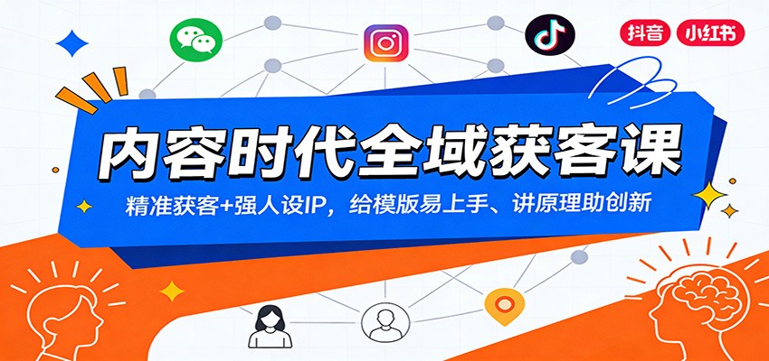 内容时代全域获客课：精准获客+强人设IP，给模版易上手、讲原理助创新采购|汽车产业|汽车配件|机加工蚂蚁智酷企业交流社群中心