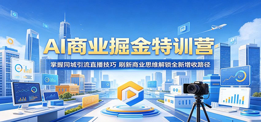 AI商业掘金特训营：掌握同城引流直播技巧，刷新商业思维解锁全新增收路径采购|汽车产业|汽车配件|机加工企业家交流社群中心
