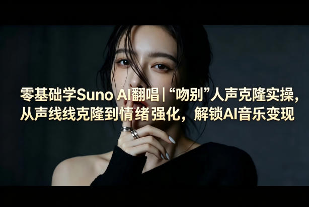 零基础学Suno AI翻唱｜《吻别》人声克隆实操，从声线克隆到情绪强化，解锁AI音乐变现采购|汽车产业|汽车配件|机加工企业家交流社群中心