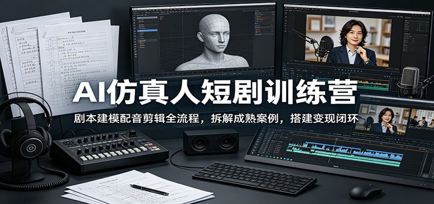 AI仿真人短剧训练营：剧本建模配音剪辑全流程，拆解成熟案例，搭建变现闭环采购|汽车产业|汽车配件|机加工企业家交流社群中心