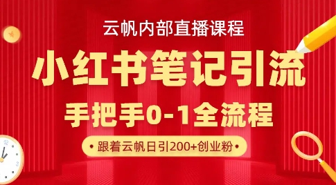 云帆内部直播课·小红书笔记引流,手把手从0-1全流程采购|汽车产业|汽车配件|机加工蚂蚁智酷企业交流社群中心