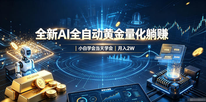 全新AI全自动黄金量化躺賺：小白学会当天学会，月入2W！【揭秘】采购|汽车产业|汽车配件|机加工企业家交流社群中心