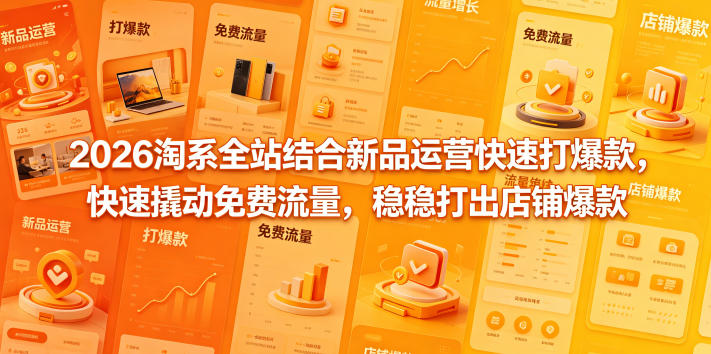 2026淘系全站结合新品运营快速打爆款，快速撬动免费流量，稳稳打出店铺爆款(更新5月12日)采购|汽车产业|汽车配件|机加工企业家交流社群中心