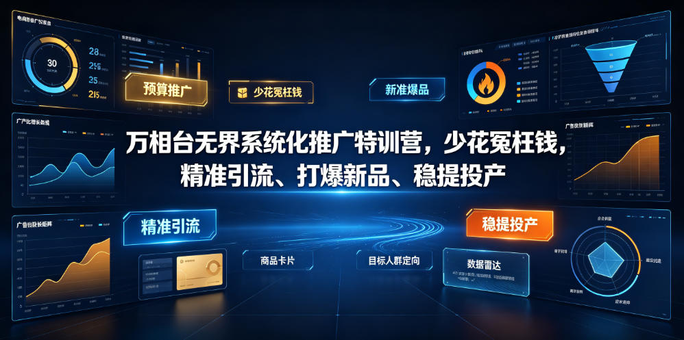 万相台无界系统化推广特训营VI0.0，少花冤枉钱，精准引流、打爆新品、稳提投产(全程录音+字幕)采购|汽车产业|汽车配件|机加工企业家交流社群中心