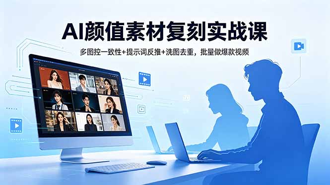 AI颜值素材复刻实战课，多图控一致性+提示词反推+洗图去重，批量做爆款视频采购|汽车产业|汽车配件|机加工企业家交流社群中心