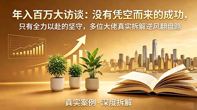 年入百万大访谈-更新：没有凭空而来的成功，只有全力以赴的坚守，多位大佬真实拆解逆风翻盘路采购|汽车产业|汽车配件|机加工企业家交流社群中心