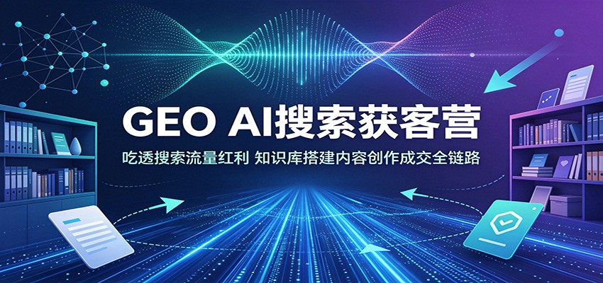 GEO AI搜索获客营:吃透搜索流量红利,知识库搭建内容创作成交全链路采购|汽车产业|汽车配件|机加工企业家交流社群中心