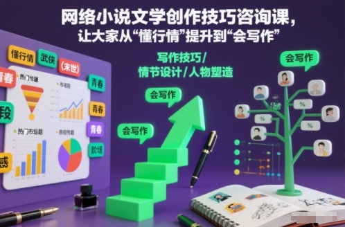 网络小说文学创作技巧咨询课，让大家从“懂行情”提升到”会写作”的高度采购|汽车产业|汽车配件|机加工蚂蚁智酷企业交流社群中心