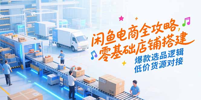 闲鱼电商全攻略,零基础店铺搭建,爆款选品逻辑,低价货源对接采购|汽车产业|汽车配件|机加工蚂蚁智酷企业交流社群中心