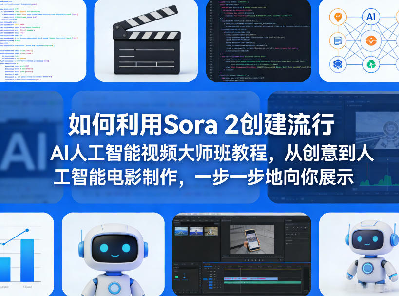 如何利用Sora 2创建流行AI人工智能视频大师班教程，从创意到人工智能电影制作，一步一步地向你展示采购|汽车产业|汽车配件|机加工企业家交流社群中心