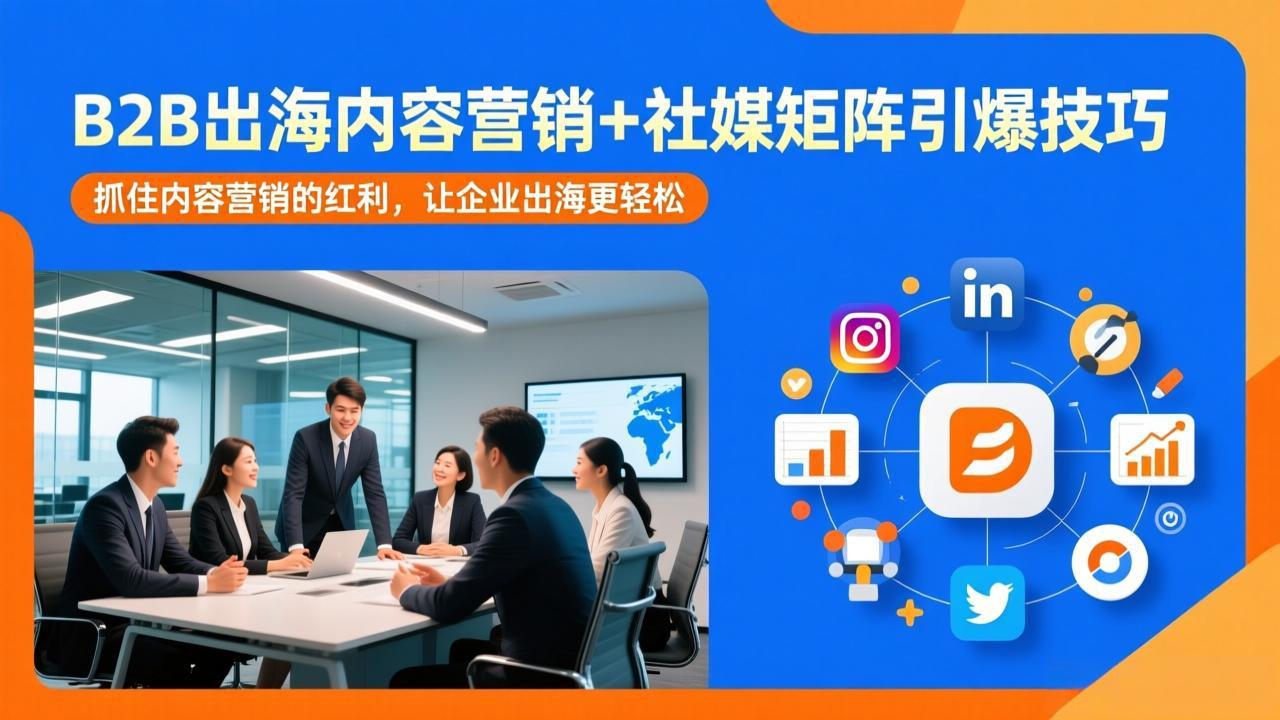 B2B出海内容营销+社媒矩阵引爆技巧:抓住内容营销的红利,让企业出海更轻松采购|汽车产业|汽车配件|机加工蚂蚁智酷企业交流社群中心