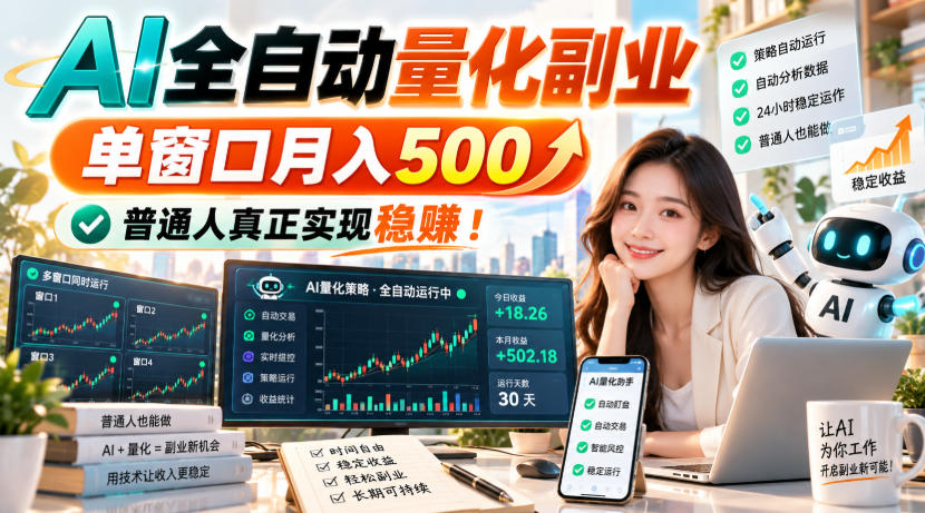 AI全自动量化副业,单窗口月入500,普通人真正实现稳賺!【揭秘】采购|汽车产业|汽车配件|机加工企业家交流社群中心