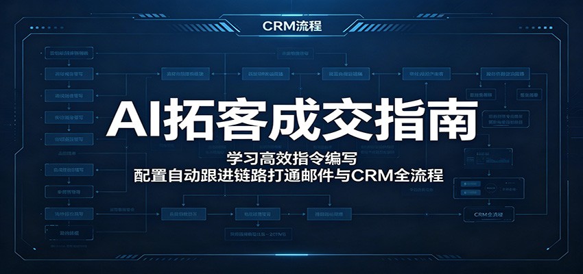 AI拓客成交指南：学习高效指令编写，配置自动跟进链路打通邮件与CRM全流程采购|汽车产业|汽车配件|机加工企业家交流社群中心