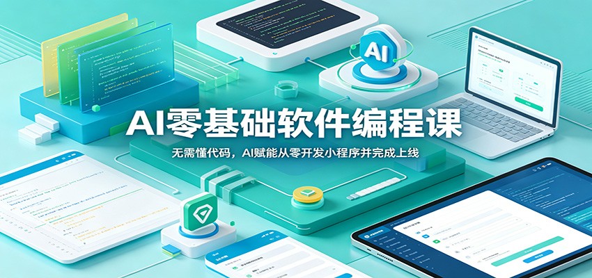 AI零基础软件编程课:无需懂代码,AI赋能从零开发小程序并完成上线采购|汽车产业|汽车配件|机加工企业家交流社群中心