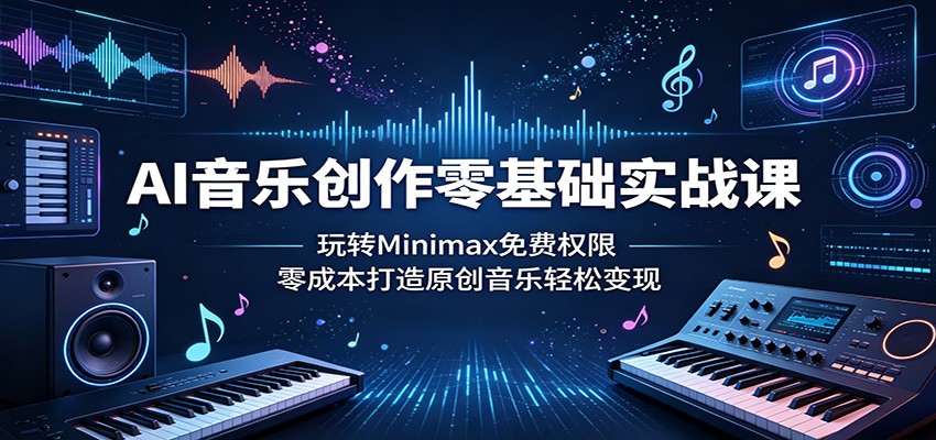 AI音乐创作零基础实战课：玩转Minimax免费权限，零成本打造原创音乐轻松变现采购|汽车产业|汽车配件|机加工企业家交流社群中心