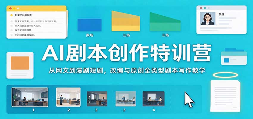 AI剧本创作特训营：从网文到漫剧短剧，改编与原创全类型剧本写作教学采购|汽车产业|汽车配件|机加工企业家交流社群中心