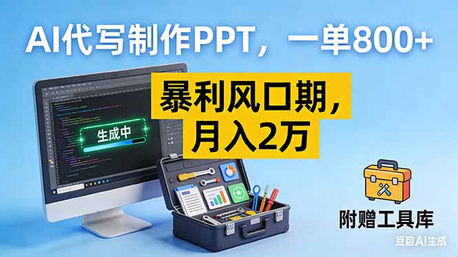 AI代写制作PPT，一单800+， 暴利风口期，月入2万【附工具】采购|汽车产业|汽车配件|机加工蚂蚁智酷企业交流社群中心